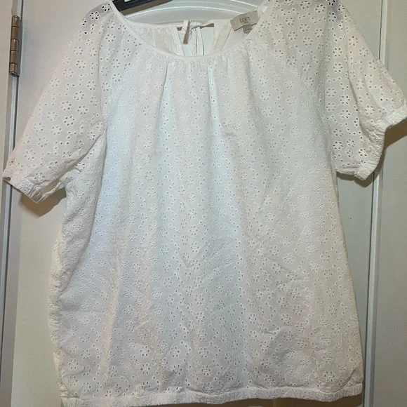 LOFT White Relaxed Boxy Blouse - Picture 1 of 6